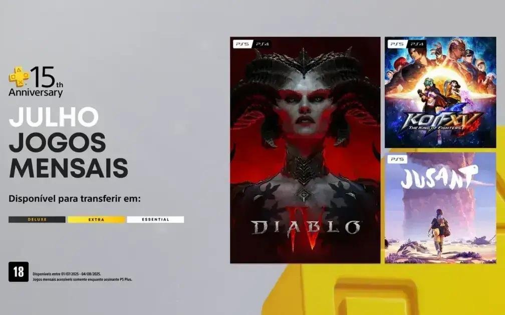 Descubra os novos jogos da PS Plus para julho de 2025