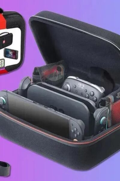Aproximando você da Game Traveler Deluxe Travel Case para Nintendo Switch 2!