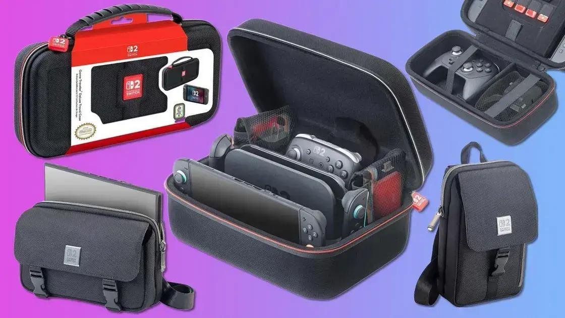 Aproximando você da Game Traveler Deluxe Travel Case para Nintendo Switch 2!