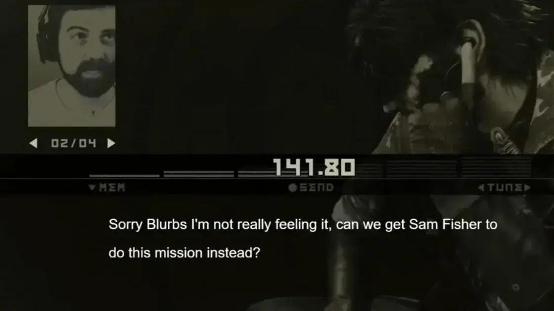 Streamer integra o chat do Twitch no codec de Metal Gear Solid Delta