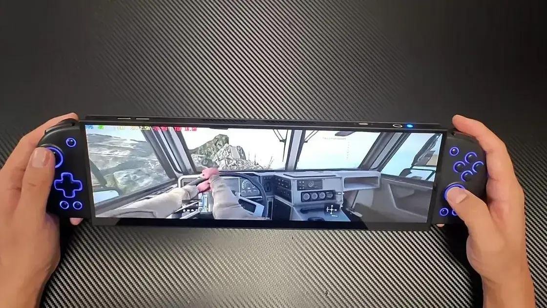 Conheça a nova consola portátil ultrapanorâmica que tá dando o que falar