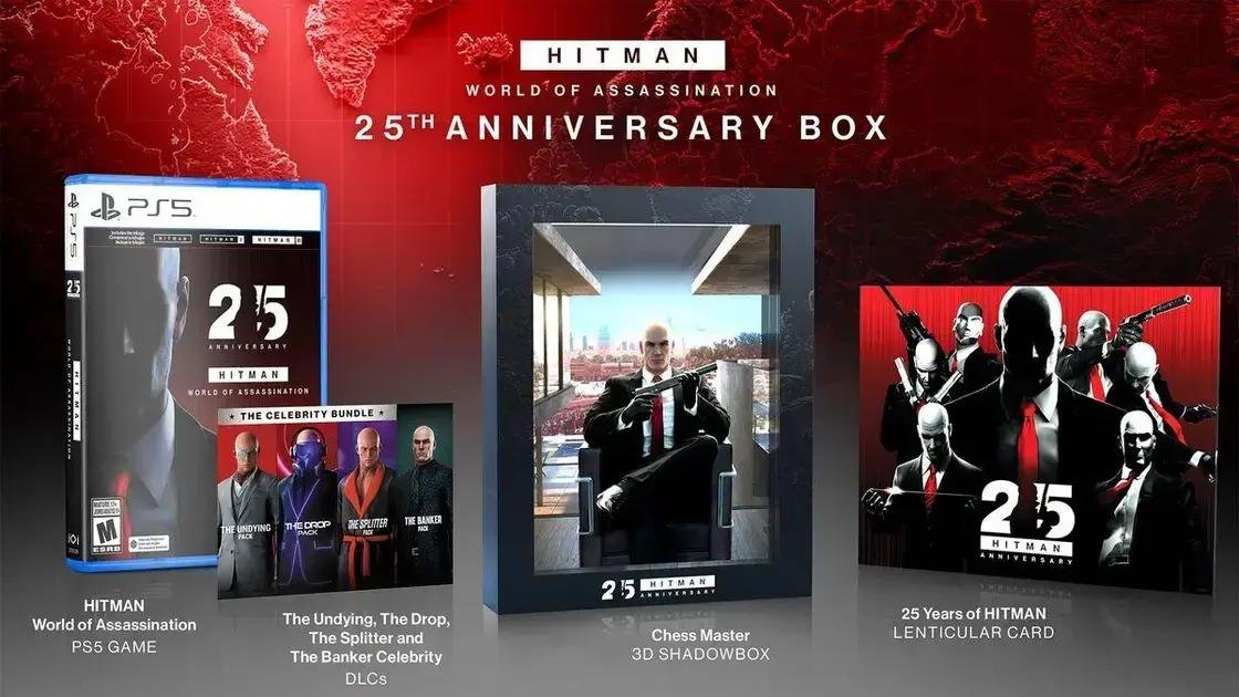 Hitman: World of Assassination celebra 25 anos com Anniversary Box